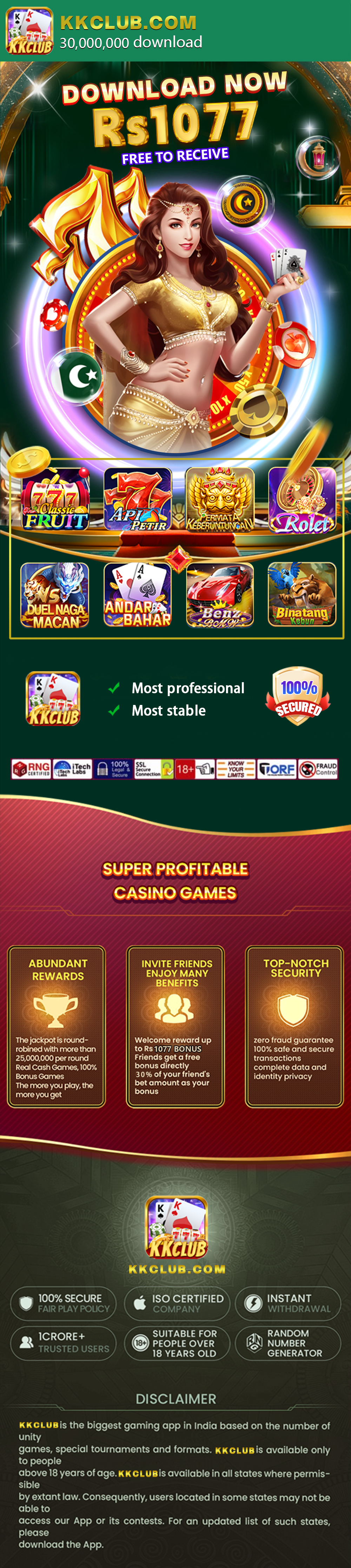 KKCLUB landing page